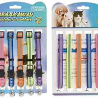 Cat Breakaway Collars Set 12 pcs con Bell Correa reflectante y hebilla de seguridad ajustable, 8 – 12" - BESTMASCOTA.COM