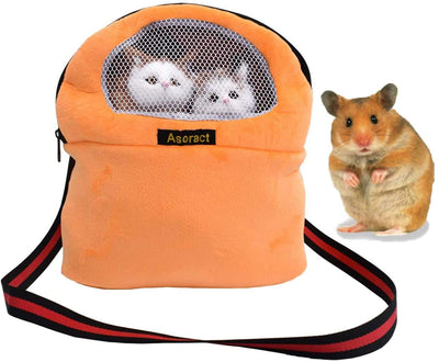 Asoract - Bolsa transportadora para mascotas con correa ajustable para el hombro para hámster portátil, transpirable, para mascotas pequeñas, como erizo, deslizador de azúcar, ardilla etc. - BESTMASCOTA.COM