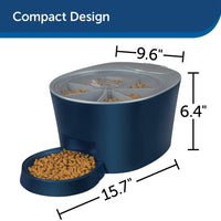 PetSafe - Comedero automático de seis comidas para mascotas, dispensa comida para gatos y perros, reloj digital con pilas y pantalla LCD - BESTMASCOTA.COM