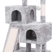 BEWISHOME Condominio de árbol para gatos con postes rascadores de sisal, tabla para rascar, percha de felpa y casas dobles, muebles de torre para gatos, centro de actividades para gatitos - BESTMASCOTA.COM