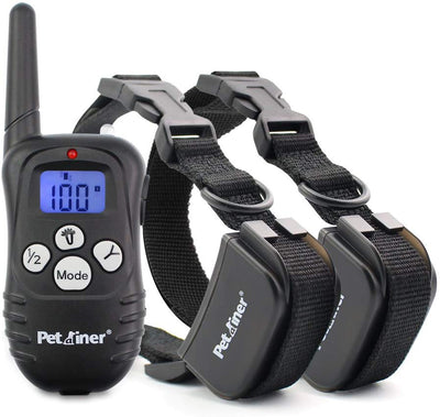 Petrainer PET998DRU Collar de entrenamiento para perro con collar de choque remoto para perros, collar de corteza con vibración de pitido, collar eléctrico para perro, rango de control remoto de 1000 pies - BESTMASCOTA.COM