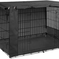 HiCaptain - Funda de doble puerta para jaula de perro (para caja de alambre de 24 30 36 42 48 pulgadas) - BESTMASCOTA.COM