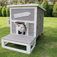 RockEVER - Refugio para gatos al aire libre con puerta de escape, a prueba de lluvia - BESTMASCOTA.COM