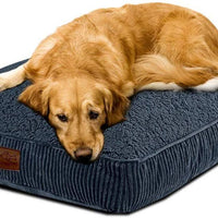 Floppy Dawg cama grande para perro con funda extraíble y forro impermeable. Fabricado para perros grandes de hasta 90 libras. Tamaño grande de 40 x 28 pulgadas y relleno de hasta 8 pulgadas de alto con piezas de espuma viscoelástica mezcladas. - BESTMASCOTA.COM
