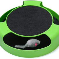 Juguetes interactivos FYNIGO para gatos con un trozo de correr y una almohadilla para rascar, para el ratón, rascador de gatos, color verde - BESTMASCOTA.COM