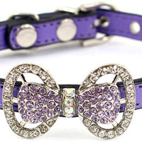 cocopet Bling Rhinestone gato de mascota Perro pajarita collar joyas para pequeño o mediano Perros Gatos Mascotas hembra cachorros Chihuahua Yorkie disfraz de chica trajes, luz y Adjustble hebilla (XS) - BESTMASCOTA.COM