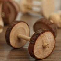 Masticar Juguetes de hámster Pack de 5 – Natural de madera pino mancuernas ejercicio rodillo de Bell dientes cuidado Molar juguete para conejos rata Guinea Pig y otros pequeños mascotas jugar juguete - BESTMASCOTA.COM