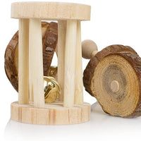 Masticar Juguetes de hámster Pack de 5 – Natural de madera pino mancuernas ejercicio rodillo de Bell dientes cuidado Molar juguete para conejos rata Guinea Pig y otros pequeños mascotas jugar juguete - BESTMASCOTA.COM