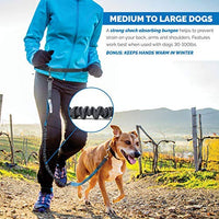 Tuff Mutt, Correa para perros, manos libres, para correr, caminar, senderismo, correa con mango doble durable, costura reflectante, 4 pies de largo, cinto ajustable en la cintura (hasta 42 pulgadas de cintura) - BESTMASCOTA.COM