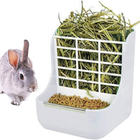 QSLQYB Rabbit Feeder Bunny Guinea Pig Hay Feeder, Hay Food Bin Feeder, Hay and Food Feeder Bowls Manger Rack for Rabbit Guinea Pig Chinchilla and Other Small Animals - BESTMASCOTA.COM