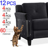 KEBE Protector de arañazos para mascotas, paquete de 12, transparente, flexible, autoadhesivo, para gatos, perros, garras con alfileres, protector de muebles para gatos para sofá, puerta, paredes, colchón - BESTMASCOTA.COM