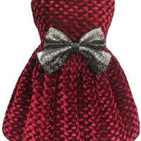 Fitwarm - Vestidos de Navidad para perro, ropa para mascotas, gato, chaleco, vestidos, ropa de terciopelo ligero, color rojo - BESTMASCOTA.COM