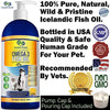 Snappies Petcare Omega 3 aceite de pescado para perros y gatos – Wild Islandic Natural sin olor líquido aceite de pescado Pet Suplemento con vitamina E – más EPA y DHA que el aceite de salmón para una nutrición óptima/salud - BESTMASCOTA.COM