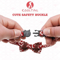 KOOLTAIL Bowtie Collar de gato con campana, 3 unidades de collares ajustables estilo japonés Kimono Ninja para gatos, gatitos, cachorros - BESTMASCOTA.COM