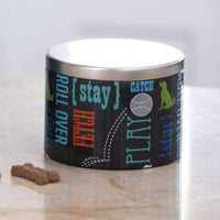 Paw Prints Products - Kit de iniciación de almacenamiento de alimentos y juguetes para mascotas, diseño de Wordplay - BESTMASCOTA.COM