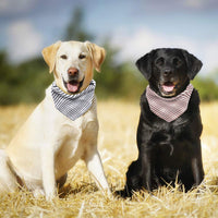WanKoo Bandanas para perro, paquete de 5, reversible, a cuadros, para perros, bufanda, pañuelo lavable triángulo para perros pequeños, medianos y grandes - BESTMASCOTA.COM