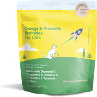 Because Animals Superfood & Probiotic Supplement for Cats (4.4oz) – Ingredientes naturales de grado humano – con vitaminas, minerales, antioxidantes y más para una mejor digestión, abrigo y salud general
