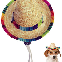 Kitatayi Sombrero para perro, sombrero de paja pequeño, sombreros mexicanos, sombreros de fiesta sombrero para mascotas pequeñas/cachorros/gato - BESTMASCOTA.COM