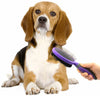 Hertzko – Brocha de cerdas y alfileres de doble cara para perros y gatos con pelo largo o corto – cerdas densas que eliminan el pelo suelto de la capa superior y peine de pines que elimina los enredos y la capa inferior muerta - BESTMASCOTA.COM