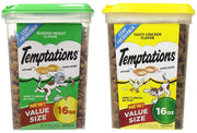 Valor Tamaño tentaciones Alimento para Gatos Bundle: marisco Medley Sabor (16 oz) y Sabroso pollo Sabor (16 oz) - BESTMASCOTA.COM