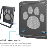 myfatboss mascota protector de puerta, mascota, perro, gato visualización Protector de puerta para puerta corredera, bloqueo automático/Con Cerradura - BESTMASCOTA.COM