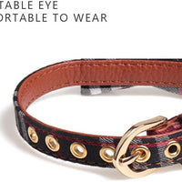 Axgo - Collar con pajarita para cachorro o gatito, diseño de cuadros - BESTMASCOTA.COM