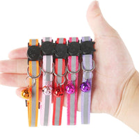 Petyoung - Paquete de 12 collares reflectantes para gatos, hebilla de liberación rápida con campana, collar ajustable para gato, 7.5 – 12.6 in - BESTMASCOTA.COM