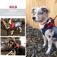 SILD Pet Clothes Dog Jeans Jacket Cool Blue Denim Coat Small Medium Dogs Lapel Vests Classic Hoodies Puppy Blue Vintage Washed Clothes - BESTMASCOTA.COM