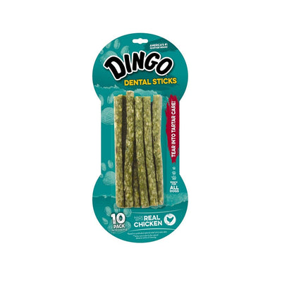 Dingo Tartar and Breath palillos dentales para todos los perros, fabricado con pollo dental perro masticar - BESTMASCOTA.COM