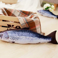 Paquete con 3 juguetes Malier de menta gatuna en forma de peces para jugar, morder, masticar, etc. para gatos, imitación de felpa - BESTMASCOTA.COM