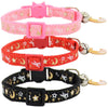 Barleygoo - 3 collares de gato con campanas de luna dorada y estrellas, ajustable de seguridad para cachorros que brillan en la oscuridad con colgante - BESTMASCOTA.COM