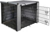 yotache - Funda para jaula de perro de doble puerta de 18 22 24 30 36 48 pulgadas, ligera de poliéster 600D para interior/exterior, duradera, impermeable, color gris - BESTMASCOTA.COM