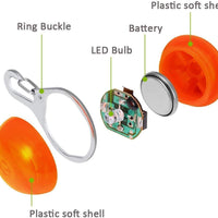 Osense collar de mascota con luz LED de 6 piezas, clip para mascotas, luces de perro para collares, resistente al agua, luces nocturnas para perros, mosquetón de acero inoxidable actualizado, batería incluida 6 extra - BESTMASCOTA.COM