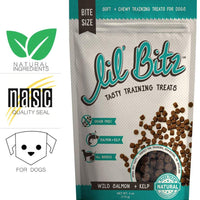 Lil' Bitz Salmón salvaje + Kelp Entrenamiento Treats (4 oz) - BESTMASCOTA.COM
