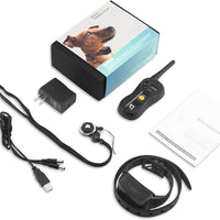 Collar de perro sin choque para perros con mando a distancia, con control remoto de 2,132.5 ft con zumbido, para 16 niveles de vibración, 100% resistente al agua, apto para perros de entre 22 y 100 libras - BESTMASCOTA.COM