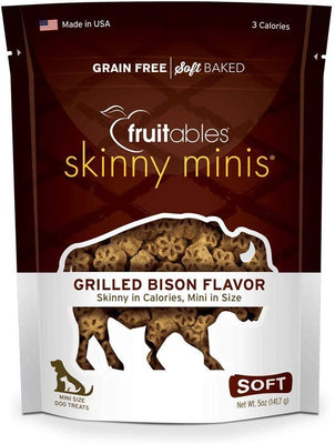 Fruitables Skinny Minis Bison Soft & Chewy Dog Treats - BESTMASCOTA.COM