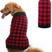 PUPTECK suéter de perro a cuadros estilo mascota gato invierno ropa de punto caliente - BESTMASCOTA.COM