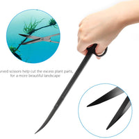 Liveek - Kit de herramientas para acuario acuario, 4 en 1, antióxido, herramienta acuática para acuascaping, acero inoxidable, pinzas negras, espátula para acuario, tanque de peces, herramientas acuáticas, juego de herramientas para acuario, color negro - BESTMASCOTA.COM