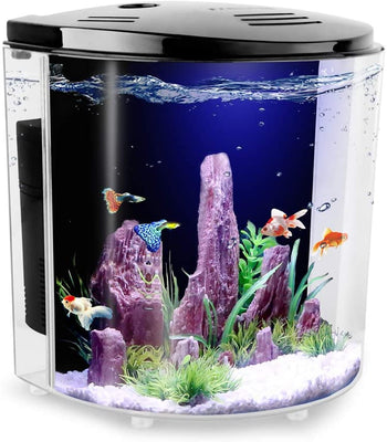 Freesea tanque de peces Betta de 1,4 galones con luz LED y bomba de filtro - BESTMASCOTA.COM