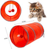 PUPTECK - Juego de 12 juguetes interactivos para gatos, juego valioso de 2 ratones de plumas, túnel para gatos de 18.89 pulgadas de largo, 6 pelotas, 2 juguetes para peces de gato, palo para gatos - BESTMASCOTA.COM