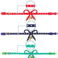 Esceneral - Collar para gato, diseño de lazo, ajustable, con hueso y campana para gatos, gatitos, cachorros - BESTMASCOTA.COM