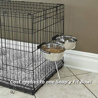 MidWest Homes for Pets Snap'y Fit - Cuenco para comida de acero inoxidable - BESTMASCOTA.COM