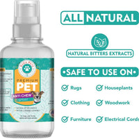 Spray antimordeduras para perros y gatos, de alta calidad, antimasticación, ayuda para el comportamiento y entrenamiento repelente de perros para morder y masticar [8 onzas] - BESTMASCOTA.COM