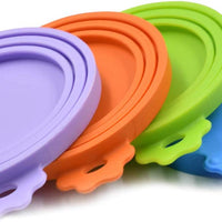 AUDWUD-Tapa para alimentos de mascotas, se ajusta a tres latas universales de silicona de tamaño estándar para alimentos de mascotas, seguras y sin BPA., Multiple), AW-TOP-2purple - BESTMASCOTA.COM