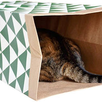 jzmyxa portátil gato bolsa de papel túnel Toy plegable Túnel para, conejos, gatos, hurones, mascota, papel, casa - BESTMASCOTA.COM