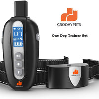 Groovypets - Collar de entrenamiento para perros pequeños y medianos, 3 modos de entrenamiento, sonido, vibración, recargable, 100% resistente al agua (GPT600-1) - BESTMASCOTA.COM