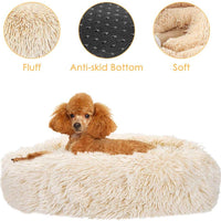 SlowTon - Cama calmante para perro, ultrasuave, cojín cálido de felpa para perro o gato, con esponja, parte inferior antideslizante para mascotas pequeñas, medianas, para dormir en el interior, lavable a máquina - BESTMASCOTA.COM