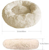 Docatgo Cama para mascotas, cama para gato de donut, lujosa cama de piel sintética para perro y gato (redonda) - BESTMASCOTA.COM