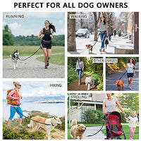 Correa para perro de LANNEY, manos libres, para correr, caminar, correr, entrenar senderismo, correa elástica retráctil para perros medianos a grandes, cinturón de cintura ajustable, costuras reflectantes, doble asa - BESTMASCOTA.COM