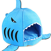 COCOPET Shark Bed for Small Cat Dog Cave Cozy Bed Removable Cushion,Waterproof Bottom - BESTMASCOTA.COM